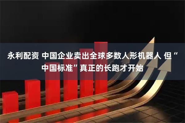 永利配资 中国企业卖出全球多数人形机器人 但“中国标准”真正的长跑才开始