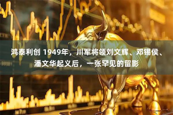 鸿泰利创 1949年，川军将领刘文辉、邓锡侯、潘文华起义后，一张罕见的留影