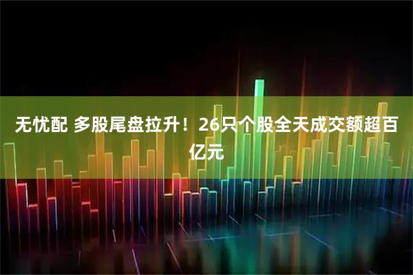 无忧配 多股尾盘拉升！26只个股全天成交额超百亿元