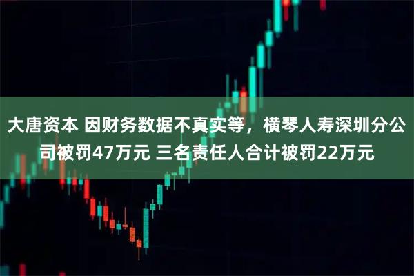 大唐资本 因财务数据不真实等，横琴人寿深圳分公司被罚47万元 三名责任人合计被罚22万元