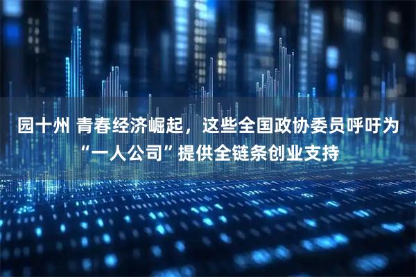 园十州 青春经济崛起，这些全国政协委员呼吁为“一人公司”提供全链条创业支持
