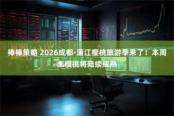 棒棒策略 2026成都·蒲江樱桃旅游季来了！本周末樱桃将陆续成熟