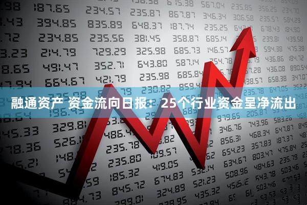 融通资产 资金流向日报：25个行业资金呈净流出