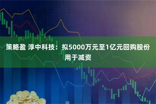 策略盈 淳中科技：拟5000万元至1亿元回购股份用于减资